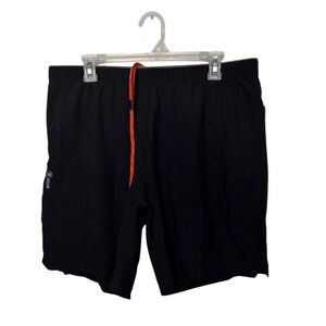 Roark Shorts Mens XL Black Run Amok Bommer 2.0 7" Lined Stretch Performance